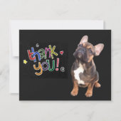 Französische Bulldogge Danke 招待状 (正面)