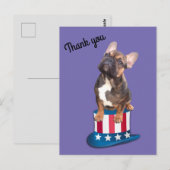 Französische Bulldogge Danke French Bulldog ポストカード (正面/裏面)