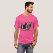 Französische Bulldogge drei Freunde French Bulldog Tシャツ (正面フル)