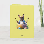 Französische Bulldogge Ei Ostern French Bulldog カード (裏面)