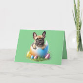 Französische Bulldogge Ei Ostern French Bulldog シーズンカード (裏面)