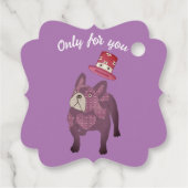 Französische Bulldogge Engel フェイバータグ (裏面)