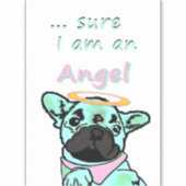 Französische Bulldogge Engel French Bulldog シール (正面)