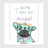 Französische Bulldogge Engel French Bulldog シール (シート)