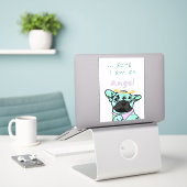 Französische Bulldogge Engel French Bulldog シール (デスク上のノートパソコン)