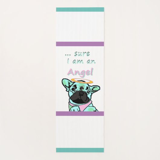 Französische Bulldogge Engel French Bulldog ヨガマット (裏面)