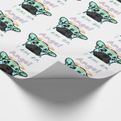 Französische Bulldogge Engel French Bulldog ラッピングペーパー (角)