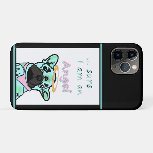 Französische Bulldogge Engel French Bulldog Case-Mate iPhoneケース (裏面(横))