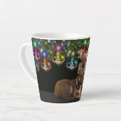 Französische Bulldogge Festlich French Bulldog カフェラテマグ (左アングル)