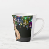 Französische Bulldogge Festlich French Bulldog カフェラテマグ (右)