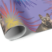 Französische Bulldogge Feuerwerk French Bulldog ラッピングペーパー (ロールコーナー)