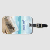 Französische Bulldogge Flaschenpost French Bulldog ラゲッジタグ (正面横)