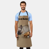 Französische Bulldogge Freizeit French Bulldog エプロン (着用した状態)