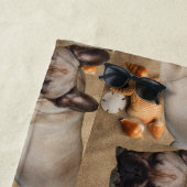 Französische Bulldogge Freizeit French Bulldog ビーチタオル (インサイチュ)