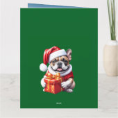 Französische Bulldogge French Bulldog im Korb カード (裏面)