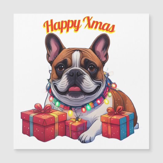 Französische Bulldogge French Bulldog Lichterkette (正面)