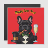 Französische Bulldogge French Bulldog Neujahr (正面/裏面)