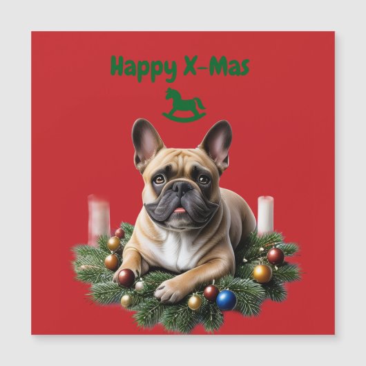 Französische Bulldogge French Bulldog  Weihnachten (正面)