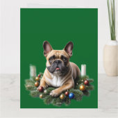 Französische Bulldogge French Bulldog Weihnachten カード (裏面)