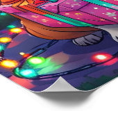 Französische Bulldogge French Bulldog Weihnachten ポスター (角)