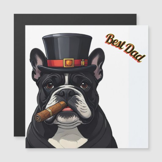 Französische Bulldogge French Bulldog Zigarre (正面/裏面)