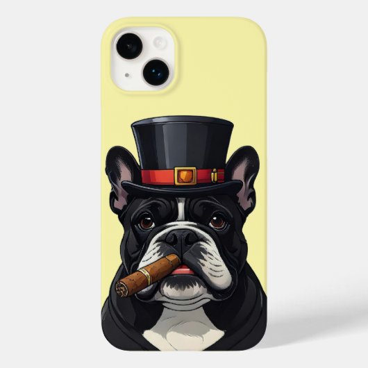 Französische Bulldogge French Bulldog Zigarre Case-Mate iPhoneケース (裏面)
