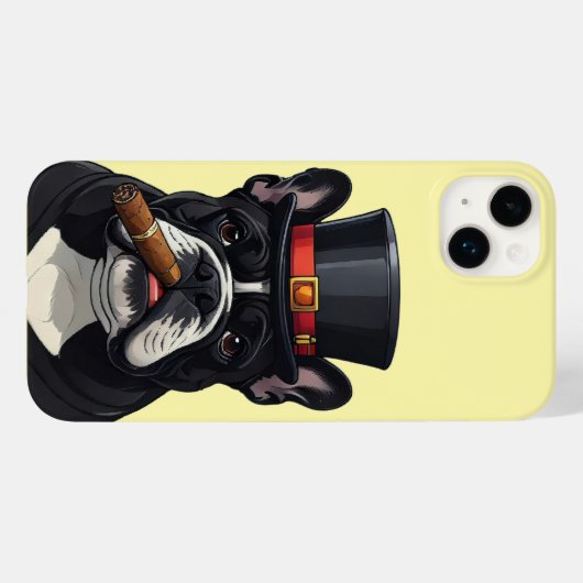 Französische Bulldogge French Bulldog Zigarre Case-Mate iPhoneケース (裏面 (横))