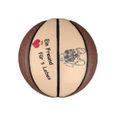 französische Bulldogge Freund French Bulldog  ミニバスケットボール (縦)