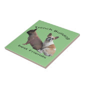 Französische Bulldogge Freunde French Bulldog タイル (側面)