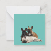 Französische Bulldogge Freunde French Bulldog ノートカード (裏面)