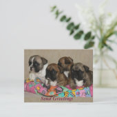 Französische Bulldogge Frohe Weihnachten 招待状 (スタンド正面)