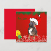Französische Bulldogge Frohe Weihnachten Bulldog 招待状 (正面/裏面)
