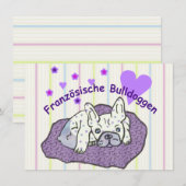 Französische Bulldogge Geburtstag French Bulldog (正面/裏面)
