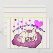 Französische Bulldogge Geburtstag French Bulldog (正面/裏面)