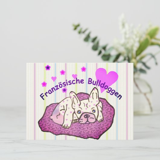 Französische Bulldogge Geburtstag French Bulldog (スタンド正面)