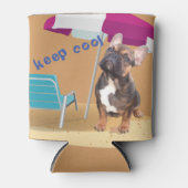 Französische Bulldogge Getränkekühler Dosenkühler 缶クーラー (正面)