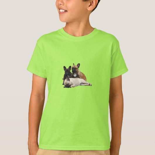 Französische Bulldogge Glück French Bulldog Tシャツ (正面)