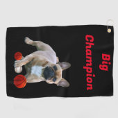 Französische Bulldogge Golfhandtuch ゴルフタオル (横)