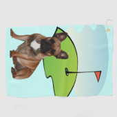 Französische Bulldogge Golfplatz French Bulldog ゴルフタオル (横)
