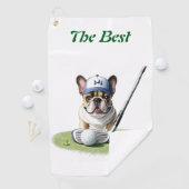 Französische Bulldogge Golfplatz Urlaub Bulldog ゴルフタオル (インサイチュ)