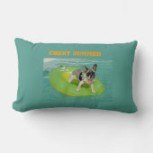 Französische Bulldogge Great Summer ランバークッション (正面)