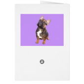 Französische Bulldogge Grußkarten (裏面)