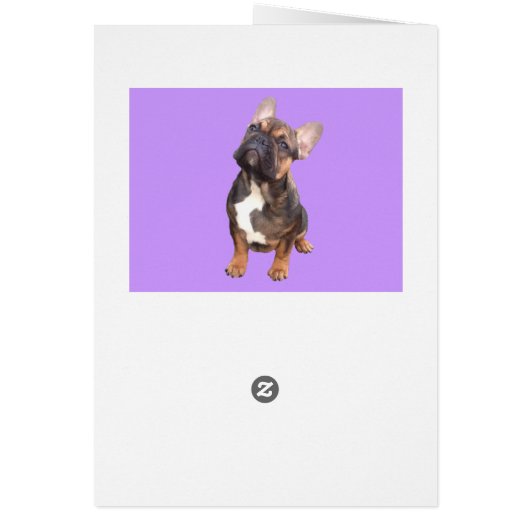 Französische Bulldogge Grußkarten (裏面)