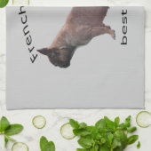 Französische Bulldogge Gute Freunde French Bulldog キッチンタオル (折り畳み)