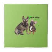 Französische Bulldogge Gute Freunde French Bulldog タイル (正面)