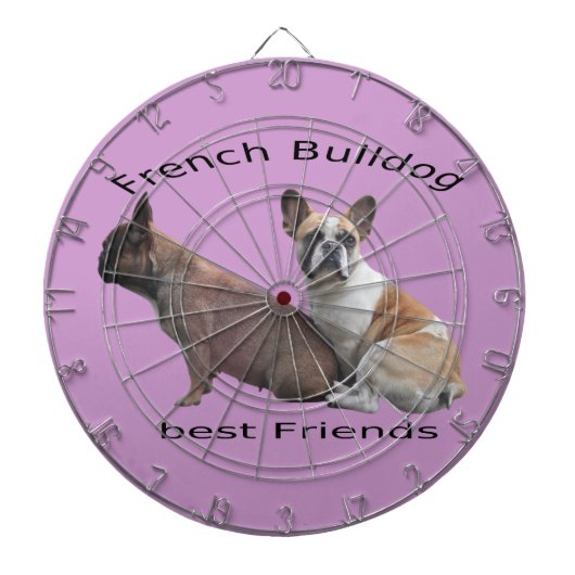 Französische Bulldogge Gute Freunde French Bulldog ダーツボード (正面)