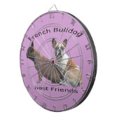 Französische Bulldogge Gute Freunde French Bulldog ダーツボード (正面右)