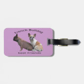 Französische Bulldogge Gute Freunde French Bulldog ラゲッジタグ (裏面横)