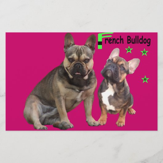 Französische Bulldogge Gute Freunde French Bulldog 便箋 (正面)