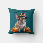 Französische Bulldogge Halloween クッション (正面)